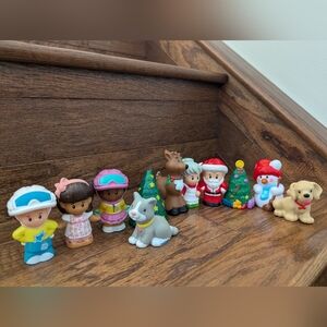 Fisher Price Little People Collection Puppy Cat, Santa, & Christmas Assorted 11